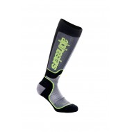 CALCETINES INFANTILES ALPINESTARS MX PLUS COLOR NEGRO / GRIS / AMARILLO FLÚOR