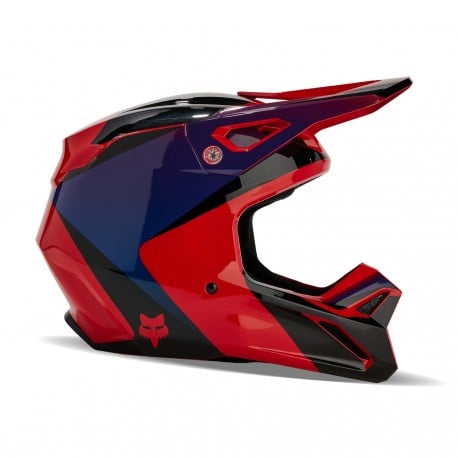 CASCO FOX V1 STREAK COLOR ROJO FLUOR