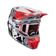 OUTLET KIT CASCO + GAFAS LEATT 8.5 COLOR NEGRO / GRIS / BLANCO / ROJO