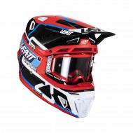 OFFER LEATT KIT HELMET + GOGGLES 8.5 COLOUR RED