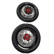 CONJUNTO SUPERMOTARD COM PNEUS DE RUA KTM / HUSQVARNA / GAS GAS