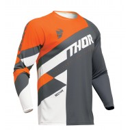 THOR YOUTH SECTOR CHECKER JERSEY COLOUR GREY / ORANGES
