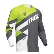 THOR YOUTH SECTOR CHECKER JERSEY COLOUR GREY / YELLOW FLUO