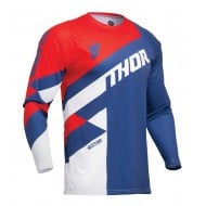 THOR YOUTH SECTOR CHECKER JERSEY COLOUR BLUE / REDS