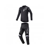 OFFER ALPINESTARS RACER GRAPHITE CHILDREN'S COMBO BLACK / REFLECTIVE / BLACK - SIZES 26 USA / L 