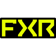 FXR SPLIT AUFKLEBER 7,5 CM GELB FLUORESZIEREND / SCHWARZ