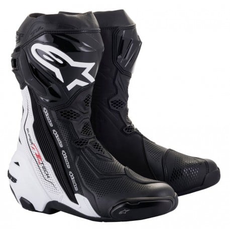 BOTTES ALPINESTARS SUPERTECH R VENTED COULEUR NOIR / BLANC