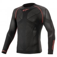 MAGLIA ALPINESTARS RIDE TECH V2 TOP A MANICA LUNGA SUMMER COLORE NERO / ROSSO