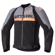 BLouson Alpinestars SMX AIR couleur gris foncé / noir / orange fluo