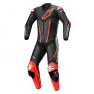 ALPINESTARS FUSION 1 PC LEATHER SUIT BLACK / FLUO RED