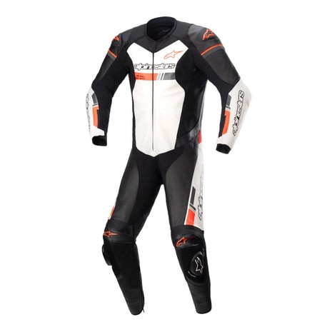 ALPINESTARS GP FORCE CHASER 1 PC LEATHER SUIT BLACK / WHITE / FLUO RED