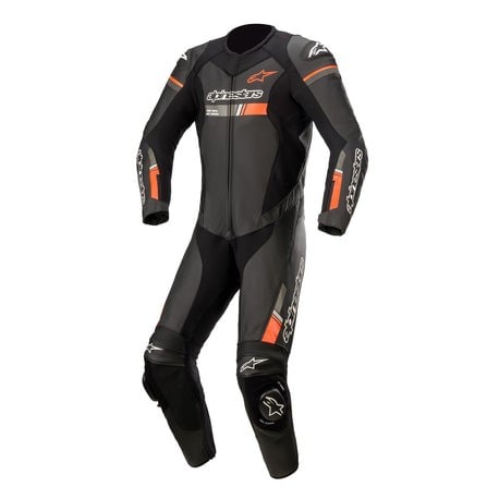 ALPINESTARS GP FORCE CHASER 1 PC LEATHER SUIT BLACK / FLUO RED