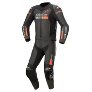 ALPINESTARS GP FORCE CHASER 2 PC LEATHER SUIT BLACK / FLUO RED