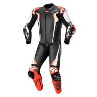 ALPINESTARS RACING ABSOLUTE V2 EINTEILER LEDERANZUG SCHWARZ / WEISS / FLUORESZIEREND ROT