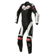 ALPINESTARS STELLA GP PLUS 2 PC LEATHER SUIT WOMEN BLACK / WHITE / RED SHINY