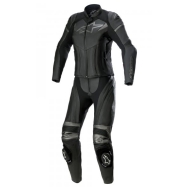 ALPINESTARS STELLA GP PLUS 2 PC LEATHER SUIT BLACK / METALLIC GREY