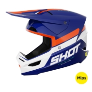 OUTLET CASCO SHOT RACE COLOR AZUL METALIZADO / NARANJA BRILLO