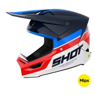 OFFER SHOT RACE METALLIC BLUE / GLOSSY RED HELMET