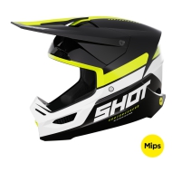 OFFER SHOT RACE HELMET BLACK / WHITE / NEON YELLOW