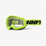 100% STRATA 2 GOGGLES FLUO YELLOW - CLEAR LENS