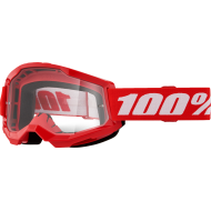100% STRATA 2 GOGGLES RED - CLEAR LENS