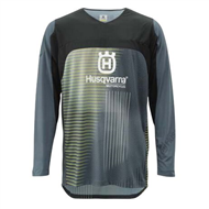 CAMISETA HUSQVARNA RAILED COLOR GRIS / AMARILLO / NEGRO