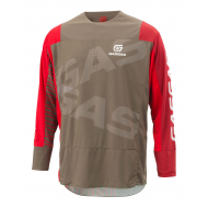 GAS GAS FAST LIGHT BROWN / RED T-SHIRT