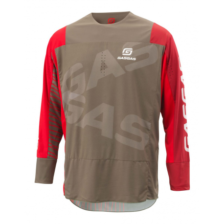GAS GAS FAST LIGHT BROWN / RED T-SHIRT