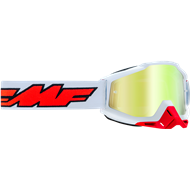 OUTLET GAFAS 100% FMF ROCKET COLOR BLANCO - LENTE DORADA ESPEJO