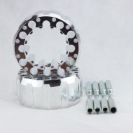 SEPARADORES TRASEROS PULIDOS CROSSPRO 65mm HONDA TRX 400 X (1999-2014) COLOR PLATA