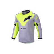 ALPINESTARS KIDS RACER VEIL GRAY / FLUORESCENT YELLOW CHILDREN'S T-SHIRT
