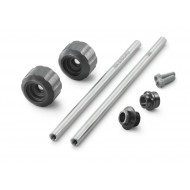 KIT DE PROTECTORES ANTICAÍDAS PARA HORQUILLA GAS GAS MC 125 (2021-2026) COLOR NEGRO