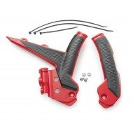 JUEGO PROTECTORES DE CHASIS FACTORY RACING GAS GAS MC 300 (2025-2026) COLOR NEGRO / ROJO
