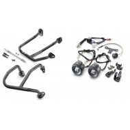 KIT DE FARÓIS SUPLEMENTARES COM PROTETOR ANTIQUEDA KTM 390 ADVENTURE SPOKE W (2023-2024) COR PRETA