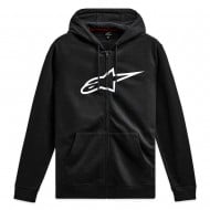 SUDADERA CON CREMALLERA ALPINESTARS AGELESS V3 COLOR NEGRO / BLANCO