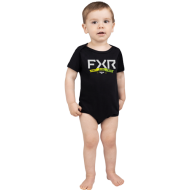 PIJAMA INFANTIL FXR PODIUM S / S COLOR NEGRO / AMARILLO FLUOR