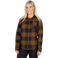 CAMISA MUJER FXR TIMBER COLOR COBRE / NEGRO