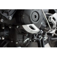 PROTECTEUR DE COUVERCLE SW-MOTECH POUR LE CARTER MOTEUR YAMAHA XSR 900 (2015-2021) COULEUR ARGENT / NOIR
