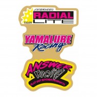 FRONT FENDER RR GRAPHICS RETRO ANSWER PINK/BLACK COLOR STICKER KIT