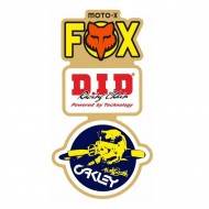 FRONT FENDER RR GRAPHICS RETRO FOX YELLOW/RED COLOR STICKER KIT