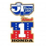 FRONT FENDER RR GRAPHICS RETRO JT BLUE/WHITE STICKER KIT