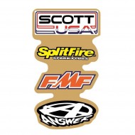 FRONT FENDER RR GRAPHICS RETRO SCOTT BLACK/WHITE STICKER KIT