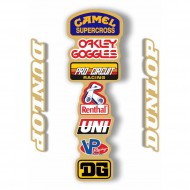 RR GRAPHICS RETRO CAMEL WHITE REAR MUDGUARD STICKER KIT