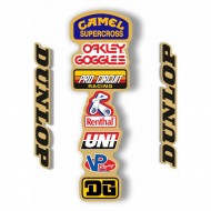 KIT ADESIVOS PARA PARALAMA TRASEIRO RR GRAPHICS RETRO CAMEL COR PRETA