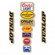 RR GRAPHICS RETRO COORS LIGHT REAR MUDGUARD STICKER KIT BLACK