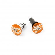 TOPES DE GUIDON S3 DIAMÈTRE 14 MM COULEUR ORANGE