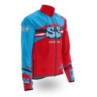 CHAQUETA INFANTIL S3 DEL TEAM JUNIOR COLOR AZUL CIAN / ROJO