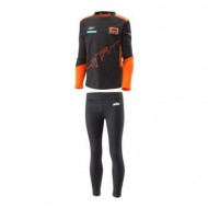 PIJAMA INFANTIL KTM TEAM 2024 COR PRETO / LARANJA