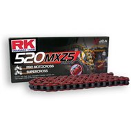 CADENA RK 520 MXZ5 SUPER REFORZADA 120 ESLABONES COLOR ROJO