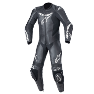 MACACÃO INFANTIL ALPINESTARS DE COURO GP PLUS V2 1 PEÇA COR PRETA